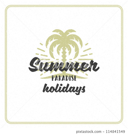 Summer holidays typography inspirational quote design for poster or apparel 114841549