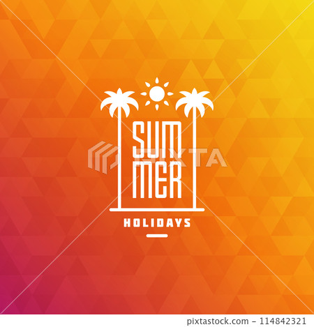 Summer holidays label or badge typography slogan design 114842321