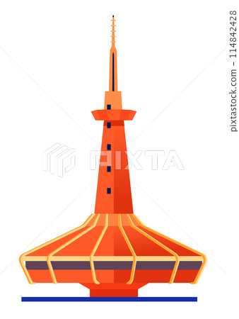 Eilat Underwater Observatory - flat design style single isolated image 114842428