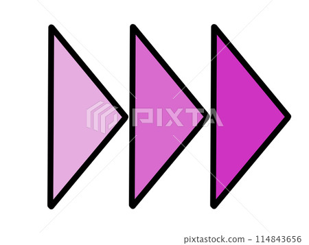 Triangular arrow (pink gradation) 114843656