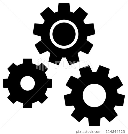 Gear icon black Gear icon black 114844323