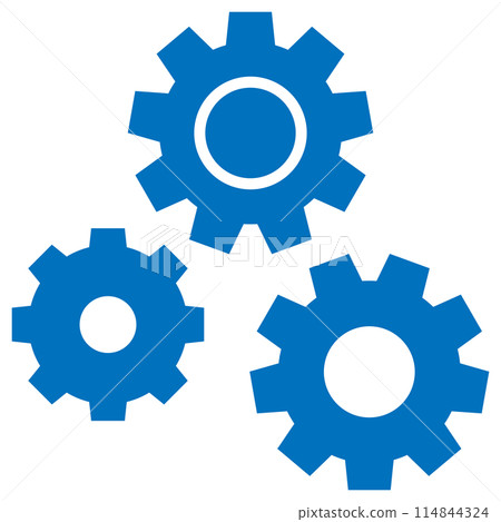Gear icon blue Gear icon blue 114844324