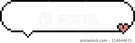 8bit retro game pixel speech bubble balloon icon sticker memo keyword planner text box banner, flat png transparent element design 114844615