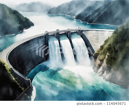 Dam flood 114845671