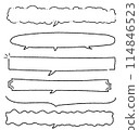 Horizontal hand-drawn speech bubble 114846523