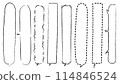 Vertical hand-drawn speech bubble 114846524