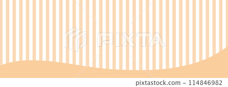 Stripe pattern and wave horizontal frame banner / orange 114846982