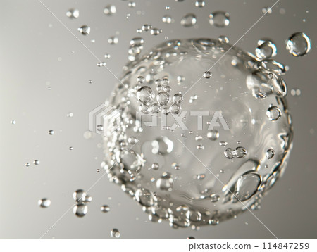 Water bubbles floating in the water Water bubbles floating in the water 114847259