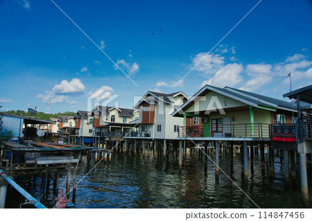 Residential area along the canal Residential area along the canal 114847456