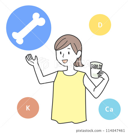 女人談論骨質疏鬆症的預防 女人談論骨質疏鬆症的預防 114847461