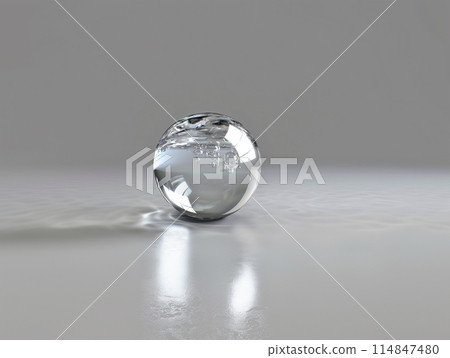 Glass sphere and ripples 114847480
