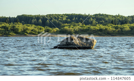 huge stone sticking out of the river, backgrounds huge stone sticking out of the river, backgrounds 114847605