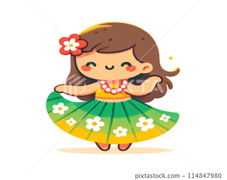 跳草裙舞的女孩 114847980