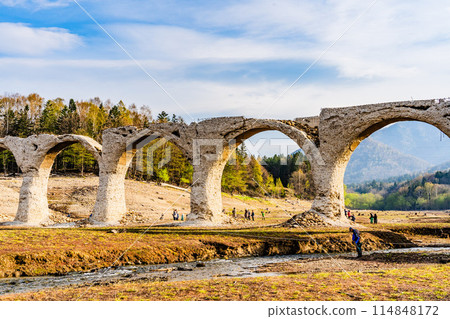 Hokkaido Tauschwetsu River bridge Hokkaido Tauschwetsu River bridge 114848172