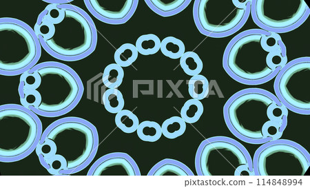Abstract motion that forms a circle ornament pattern. Design. Kaleidoscope with oval shapes. Abstract motion that forms a circle ornament pattern. Design. Kaleidoscope with oval shapes. 114848994