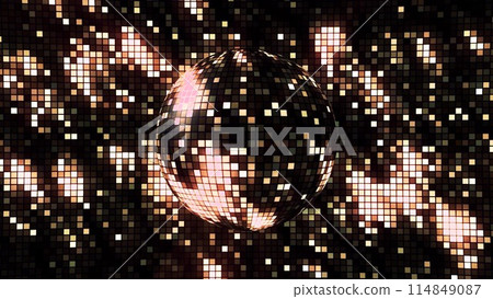 Abstract pixelated spinning bright sphere with the million of glowing particles on a black background, seamless loop. Motion. Rotating round shaped 3D object with glass reflective shards Abstract Abstract pixelated spinning bright sphere with the million of glowing particles on a black background, seamless loop. Motion. Rotating round shaped 3D object with glass reflective shards Abstract 114849087