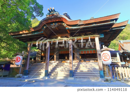 [香川縣]早春陽光普照的琴比羅宮金比羅山（禮拜堂和正殿） 114849118