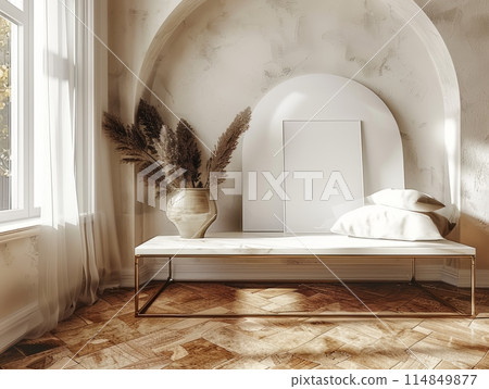 Home mockup frame room interior background, 114849877