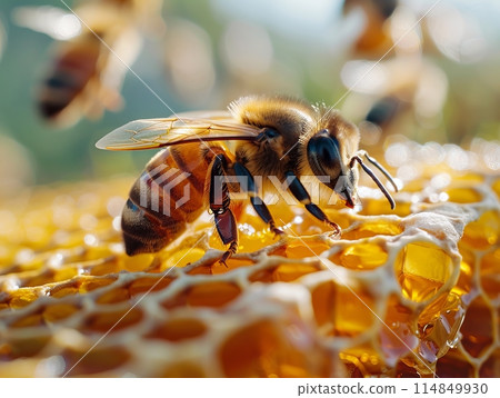 Honey is Delicious and Sustainable Environmentally-friendly-food-production Honey is Delicious and Sustainable Environmentally-friendly-food-production 114849930