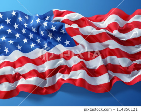 USA flag background. American symbol of fourth of July Independence Day, democracy and patriotism 114850121