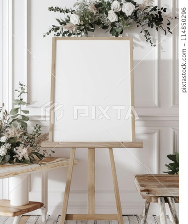 beautiful blank poster wedding seating chart 114850296