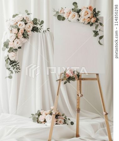 beautiful blank poster wedding seating char mockup beautiful blank poster wedding seating char mockup 114850298