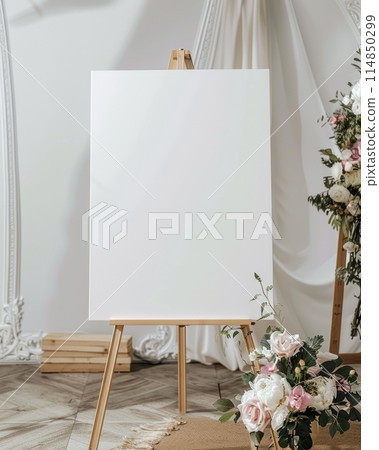 beautiful blank poster wedding seating chart 114850299