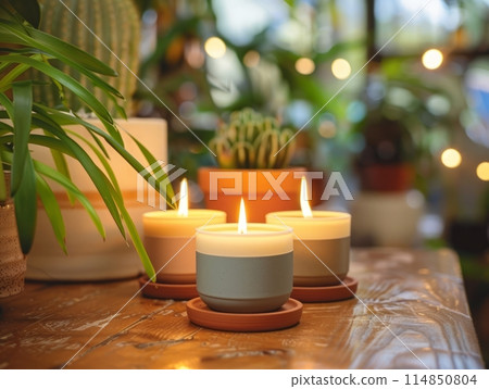 Eco conscious candles that Improve Air Quality in room Eco conscious candles that Improve Air Quality in room 114850804