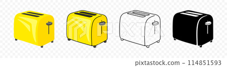 Toaster, toast, appliance and kitchen utensile, graphic design. Food, meal, utensil, canteen and catering, vector design and illustration 114851593
