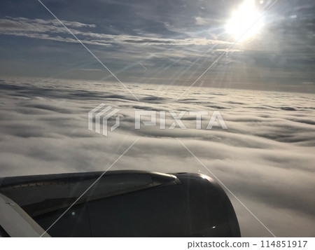 beautiful view from the window of the plane beautiful view from the window of the plane 114851917