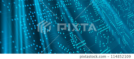 Technology abstract futuristic science background for internet business. Big data concept. Vector art. 114852109