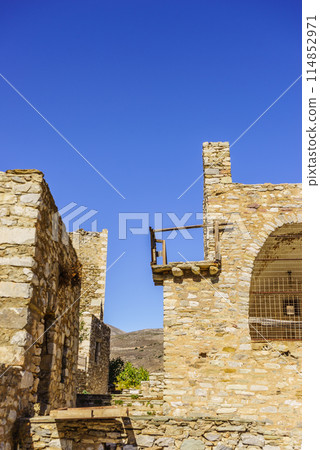 Tower houses in Vathia Greece Mani Peninsula 114852971