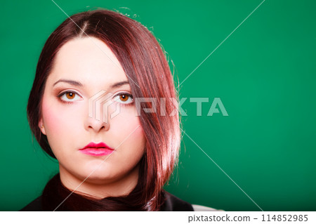 Woman hairdresser and hair stylist. 114852985