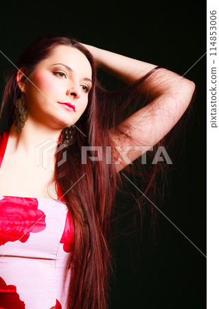 Portrait of sexy woman. Portrait of sexy woman. 114853006
