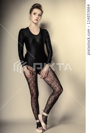 Graceful woman ballet dancer full length Graceful woman ballet dancer full length 114853664