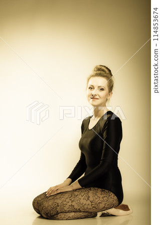 Graceful woman ballet dancer full length 114853674