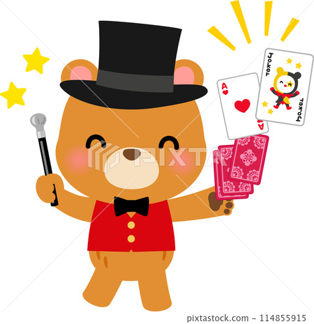 有紙牌的熊魔術師 有紙牌的熊魔術師 114855915