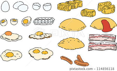 套各種蛋菜餚 套各種蛋菜餚 114856118