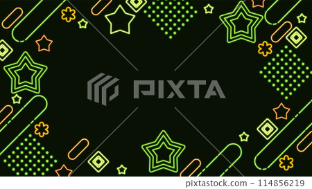 Neon style, star frame background Neon style, star frame background 114856219