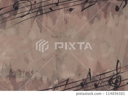 Retro red background material with musical notes arranged Retro red background material with musical notes arranged 114856381