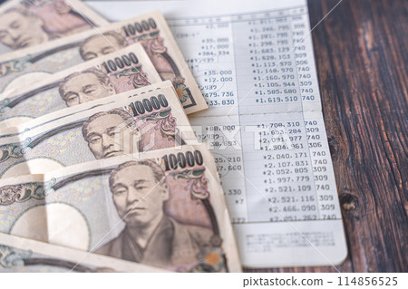Passbook and money Passbook and money 114856525