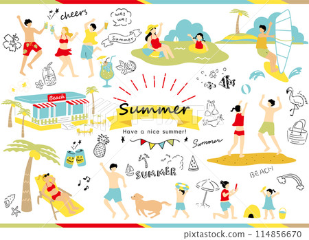 人們享受夏天 人們享受夏天 114856670