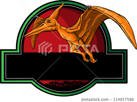 Vector illustration of a Pteranodon flying dinosaur. 114857586