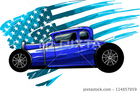 draw of hot rod car vector illustration design draw of hot rod car vector illustration design 114857859