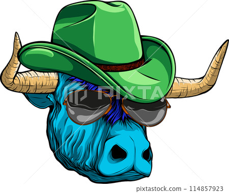 vector illustration of head bull colored design vector illustration of head bull colored design 114857923