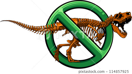 colored Tyrannosaurus skeleton image vector illustration design 114857925