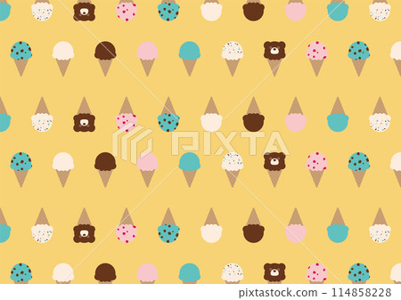Colorful ice cream background material 114858228