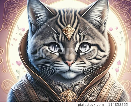 真正的貓與花和設計主題 114858265