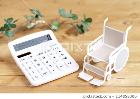 Wheelchair and calculator, nursing care expenses, medical expenses 114858300