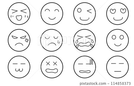 facial expression set facial expression set 114858373